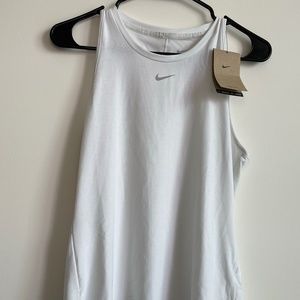 NWT Nike Tank Top | Size small | White with black logo | Scoop back